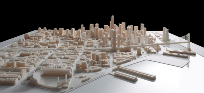 サンフランシスコの高層ビル街のモデルを作成しています。