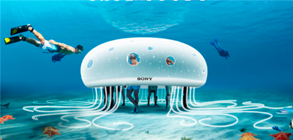 SonyとParadigm社が共同で水中の珊瑚ポップアップショップを製作